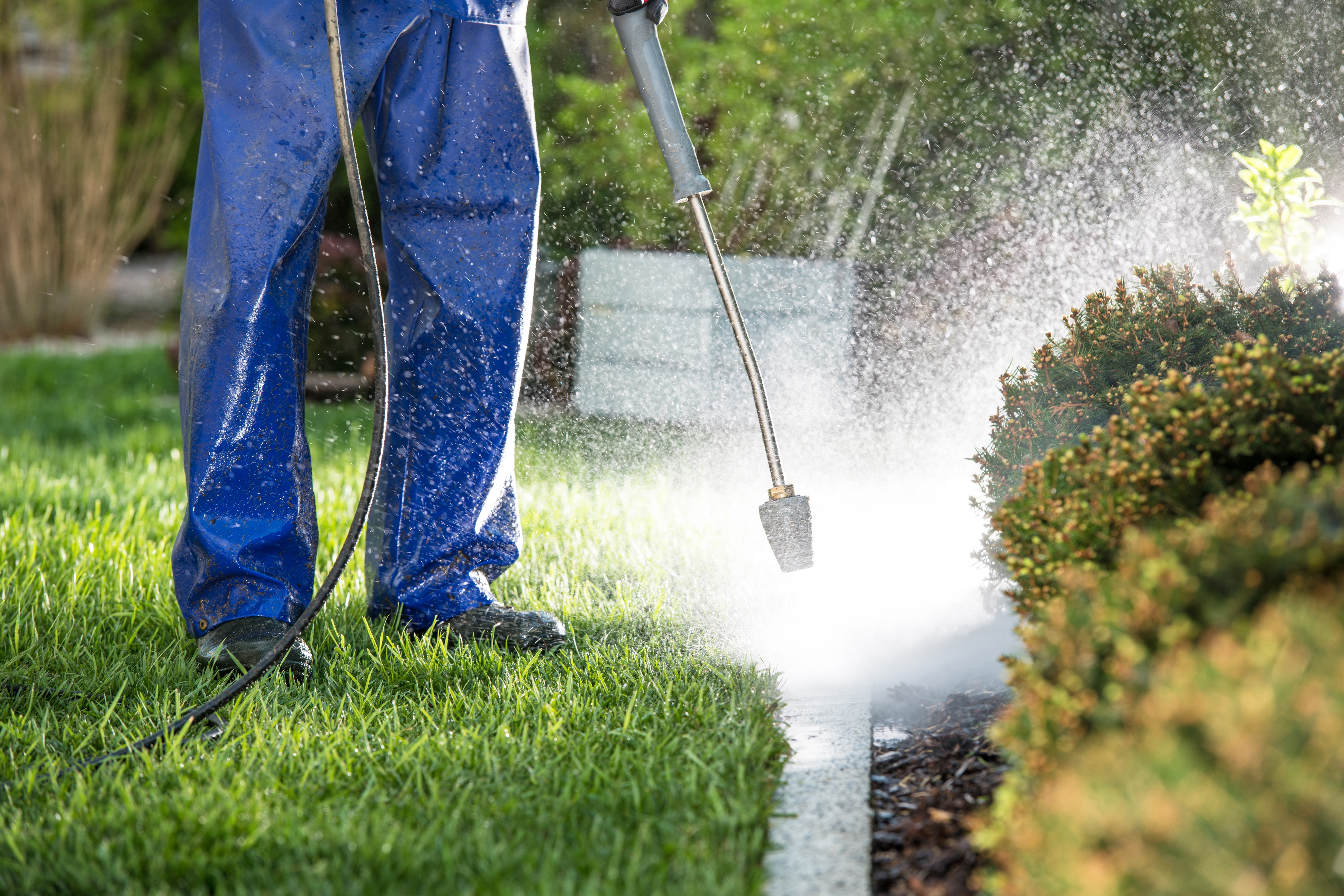 Power Washing Garden Elements